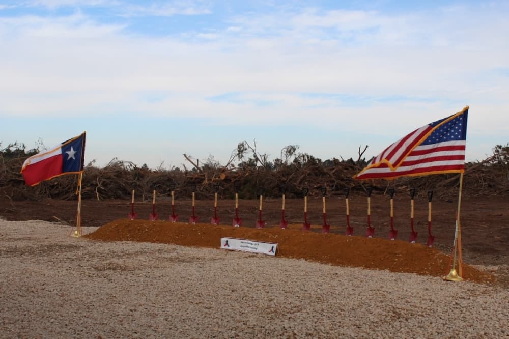 A groundbreaking was held March 9 for the 240-acre project. (Anna Lotz/Community Impact Newspaper)
