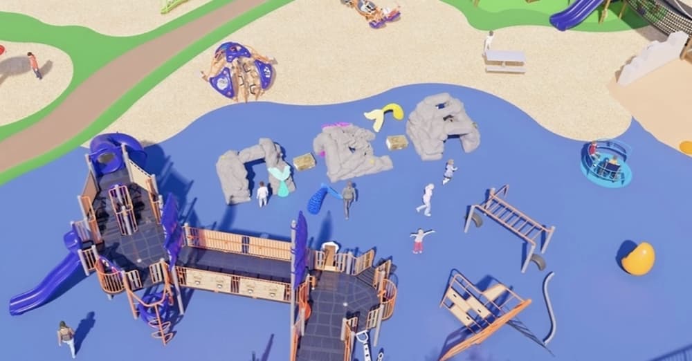San Antonio nonprofit Mitchell Chang Foundation is developing Mitchell’s Landing, a free, public, all-inclusive playground for children of all abilities, inside Classen-Steubing Ranch Park, which is under development in Stone Oak. (Courtesy Mitchell Chang Foundation)