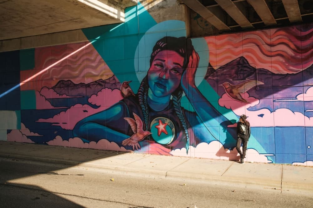 Residents can tour several downtown Austin murals on a bike ride March 12.  (Courtesy Jay Ybarra)