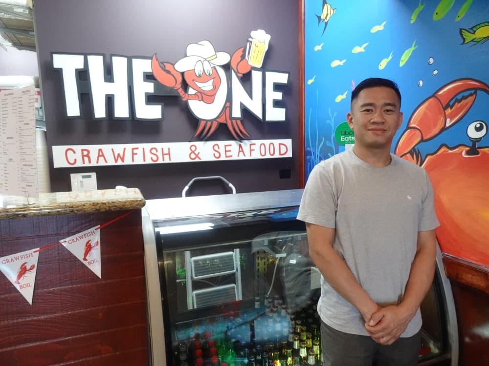 TJ Nguyen opened The One Crawfish & Seafood in March 2021. (Mikah Boyd/Community Impact Newspaper)