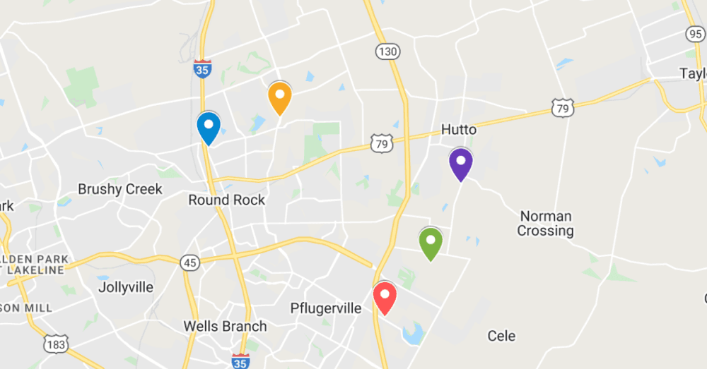 5 latest commercial projects filed in Round Rock, Pflugerville and Hutto, including renovated Cody Pools location