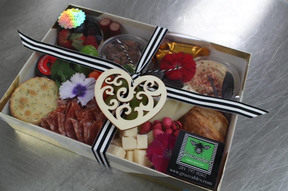 Grazeables offers boxes, charcuterie and packaging with custom themes. (Ally Bolender/Community Impact Newspaper)