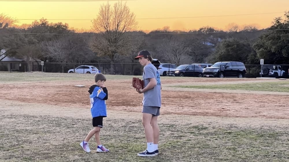 Students get one-on-one coaching time with Player2Player coaches. (Courtesy Player2Player)