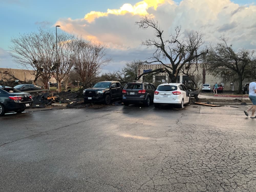 Automobiles damaged in Round Rock (Haley Grace/Community Impact Newspaper)