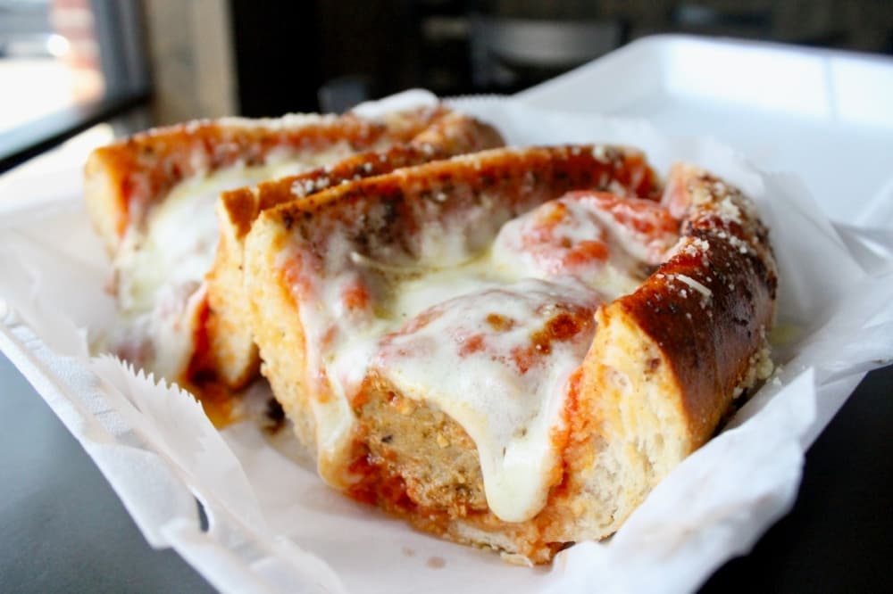 Meatball ($11.95): Italian meatballs, marinara sauce and mozzarella cheese are piled high on an Italian roll. (Emily Lincke/Community Impact Newspaper)