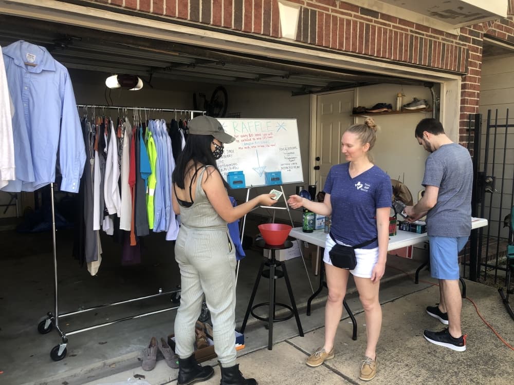 During the 2021 garage sale, some residents held raffles. (Courtesy Stacie Fairchild)