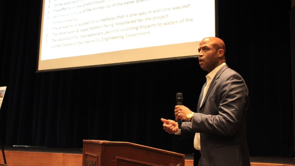 Lake Houston-area residents spar with Harris County officials over proposed housing development