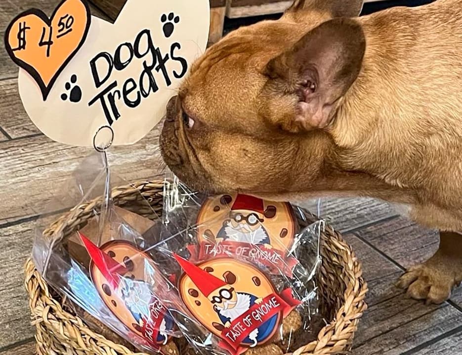 The business also boasts homemade treats for pups of all sizes. (Courtesy Taste of Gnome)