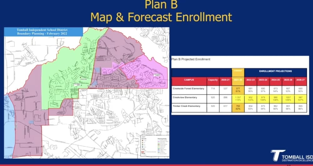 The Woodlands Township, Tomball ISD discuss rezoning plan affecting Creekside Park families