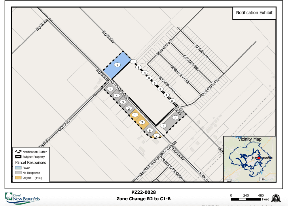 Proposed 10-acre rezoning on Barbarosa Road in New Braunfels postponed following resident opposition