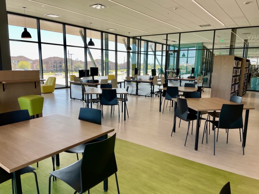 The Teenage Library, a separated space within the West Pearland Library, will house a 3D printer. (Andy Yanez/Community Impact Newspaper)