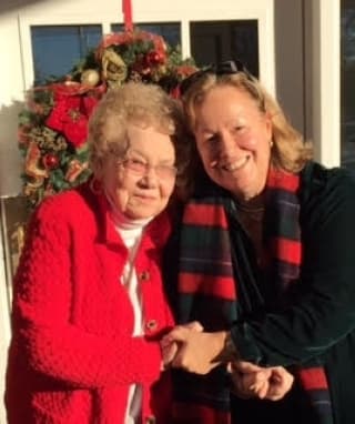 Author Darla Hedrick Quinn (right) is seen with her mother, Mary Montgomery, who is referred to as "Little Mary" by her mother Sadie Claire Montgomery in Quinn's book about her grandmother, "Letters from Sadie." (Courtesy Darla Hedrick Quinn)