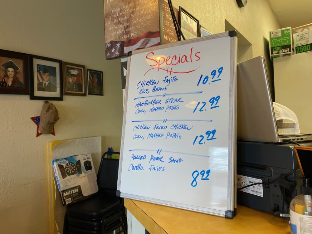 Each day has a new menu of specials. (Brooke Sjoberg/Community Impact Newspaper)