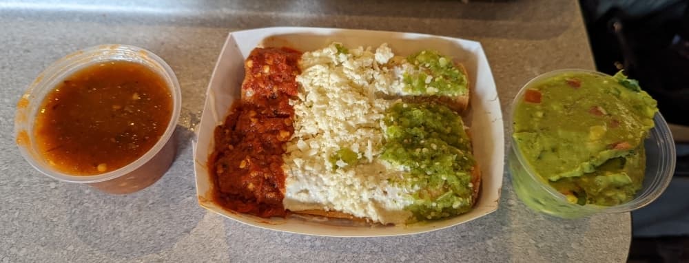 Chicken flautas ($4.99): Three small fried tacos with banderitas chicken are served with sour cream or fresco cheese. (George Wiebe/Community Impact Website)