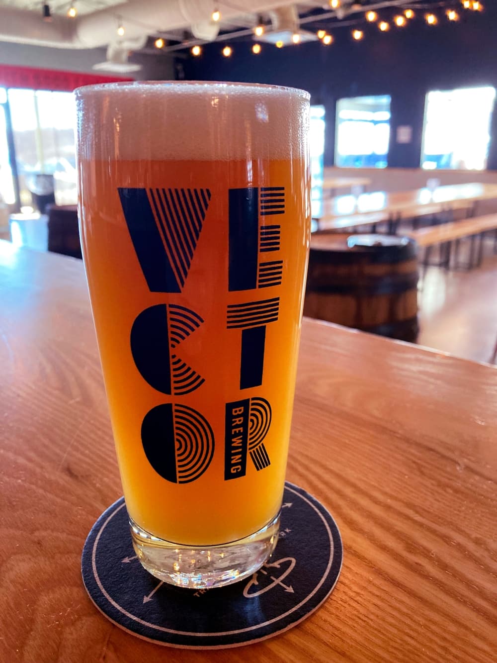 Mountain Child ($3.5 for half pint, $6 for full, $3.5 to-go) German pilsner. (Alexander Willis/Community Impact Newspaper)