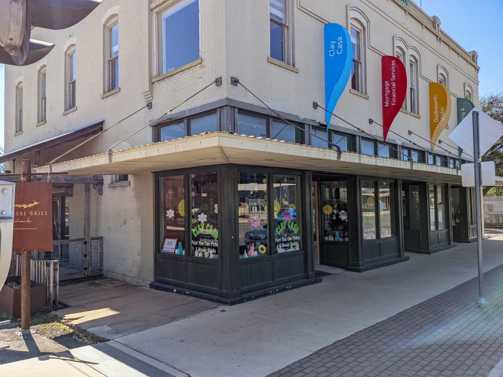 Clay Casa is located in historic downtown New Braunfels. (Warren Brown/Community Impact Newspaper)