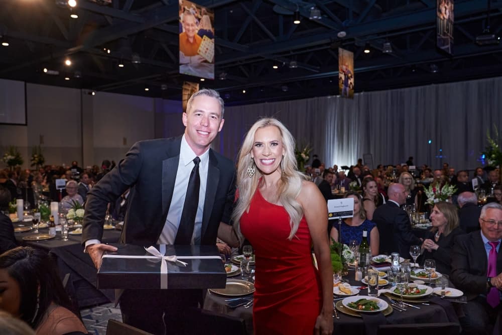 Interfaith President and CEO Missy Herndon appears with Jim Carman, president of The Houston Hughes Corp. Houston Region at the gala. (Courtesy Interfaith of The Woodlands)