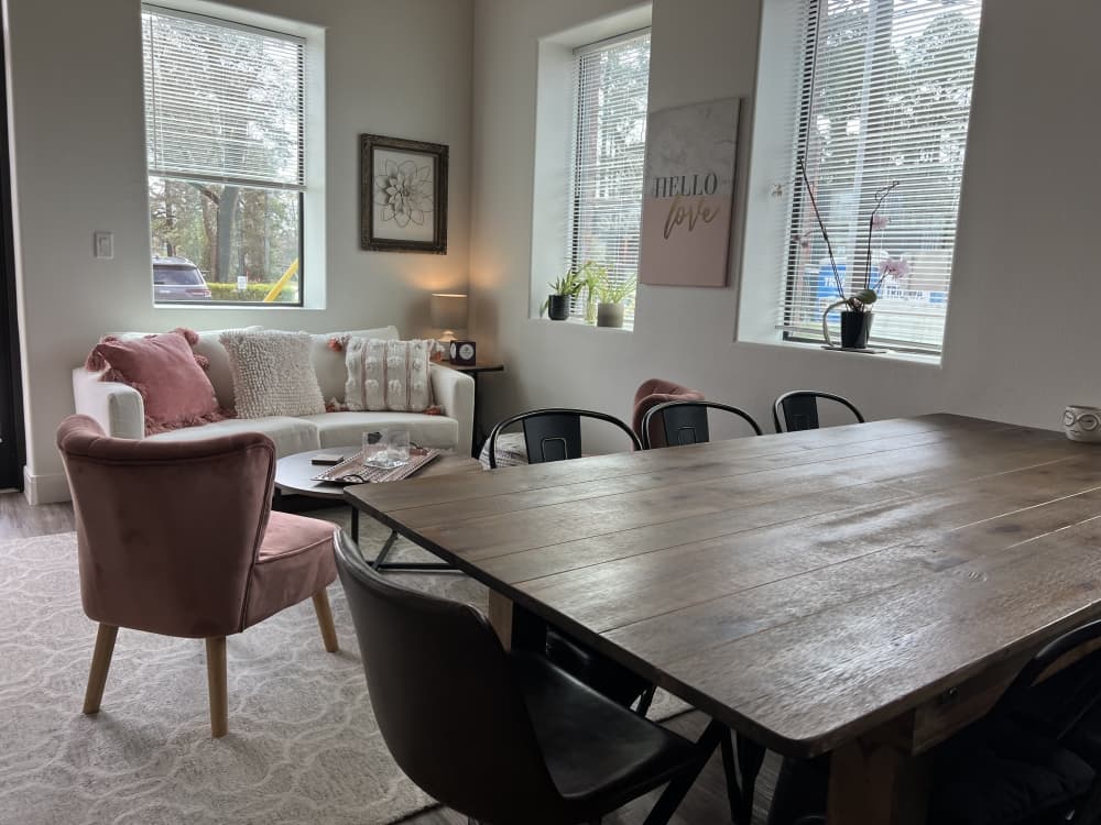 Gasca said The Grove decor is designed to be comfortable and feminine. (Ally Bolender/Community Impact Newspaper)
