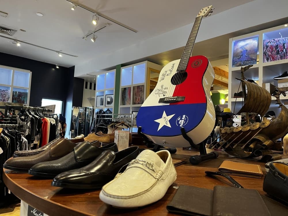An authentic Willie Nelson signed guitar.