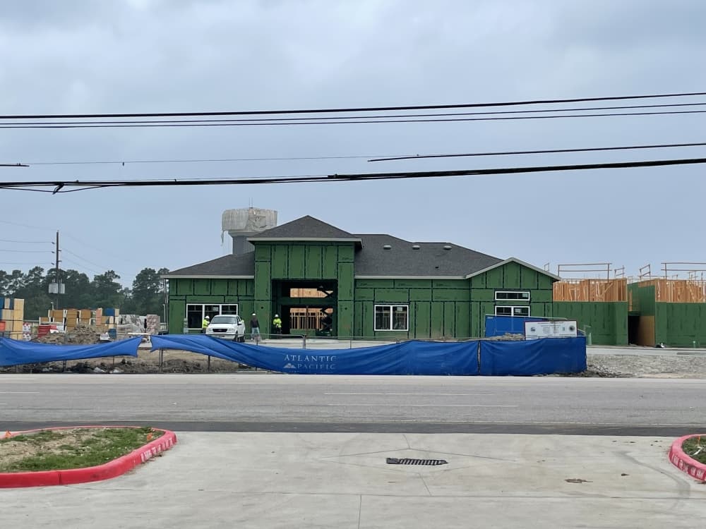 The Residences at Arbor Oaks under construction on Jones Road