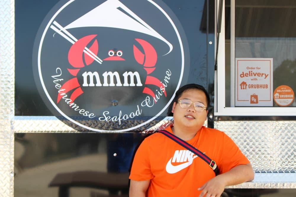 Owner Gia Do opened MMM Crab in October in the FM 1960 Food Truck Park. (Wesley Gardner/Community Impact Newspaper)