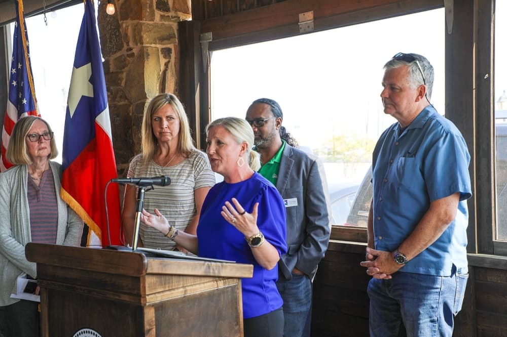 US 380 groundbreaking ceremony on April 19. (Courtesy Denton County Commissioners Court)