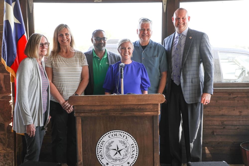 US 380 groundbreaking ceremony on April 19. (Courtesy Denton County Commissioners Court)