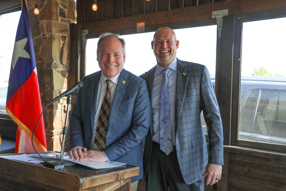 US 380 groundbreaking ceremony on April 19. (Courtesy Denton County Commissioners Court)