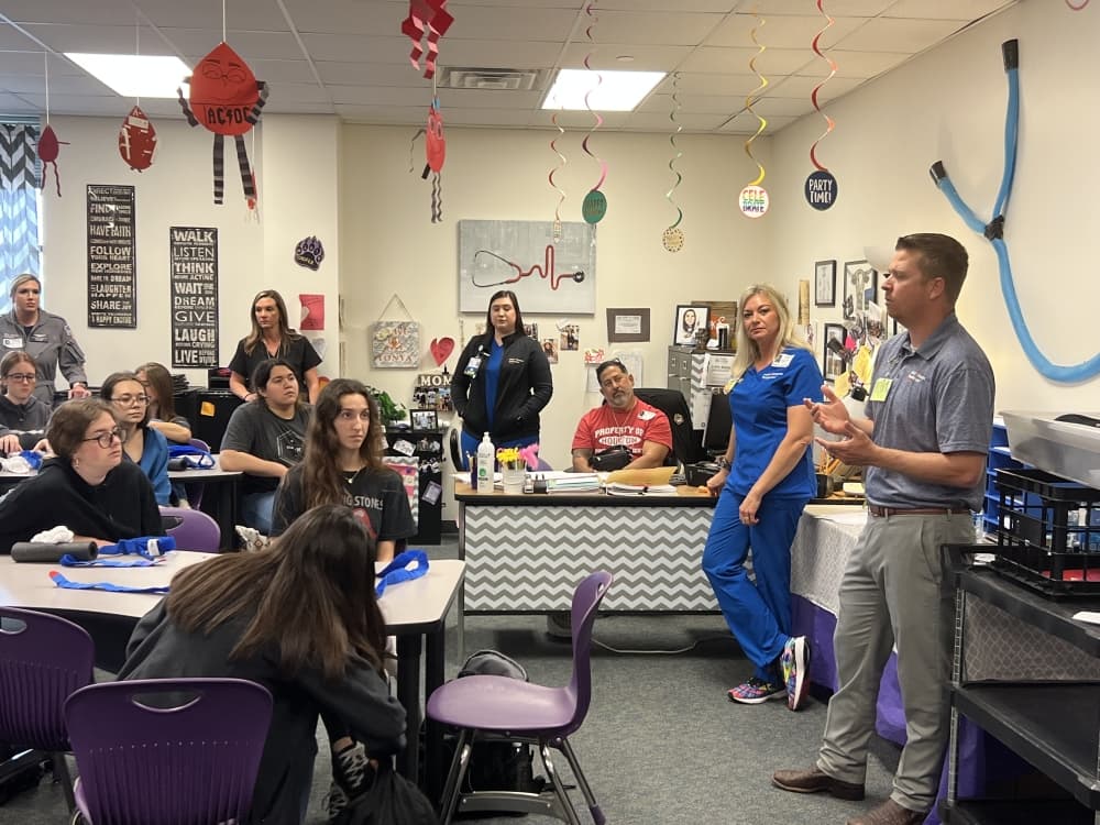 The Stop the Bleed training was led by nurses and doctors from HCA Houston Healthcare. (Maegan Kirby/Community Impact Newspaper)