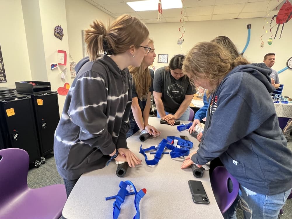 Participating students in Montgomery ISD's Career and Technical Education Program received a certificate after completing the hands-on training. (Maegan Kirby/Community Impact Newspaper)