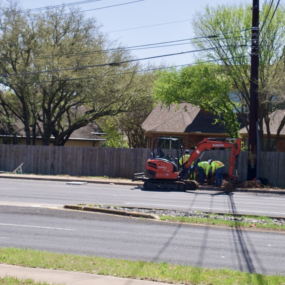 Construction is underway at William Cannon Drive and McCarty Lane. (Glorie Martinez/Community Impact Newspaper)