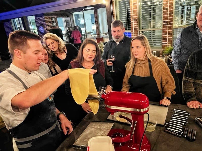 Before securing this studio, chef and owner Tim van Ee (left) hosted private events and personalized cooking classes both virtually and in people's homes. (courtesy Flavors on Fire)