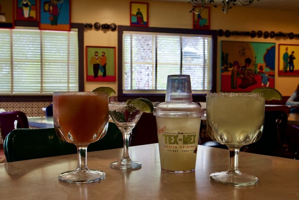 
Margaritas and martinis are made with fresh-squeezed juices.