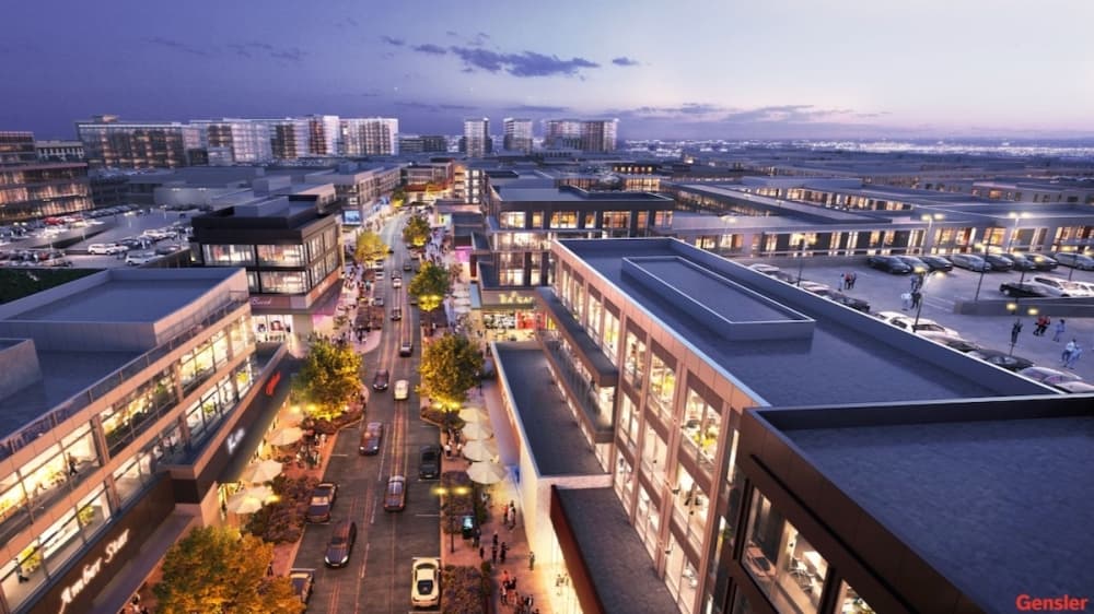 A total of 325,000 square feet of retail, restaurant and entertainment space will comprise Fields West. (Rendering courtesy Hunt Realty Investments Inc.)