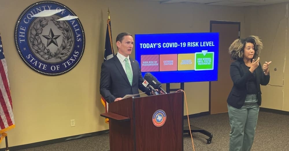 Dallas County lowers COVID risk level to 'new normal'