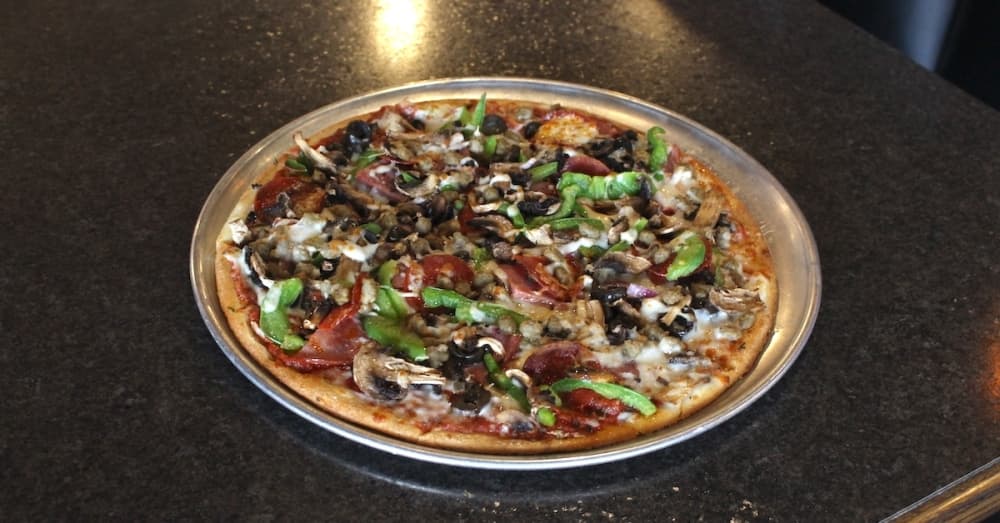 Palio's Supreme pizza.