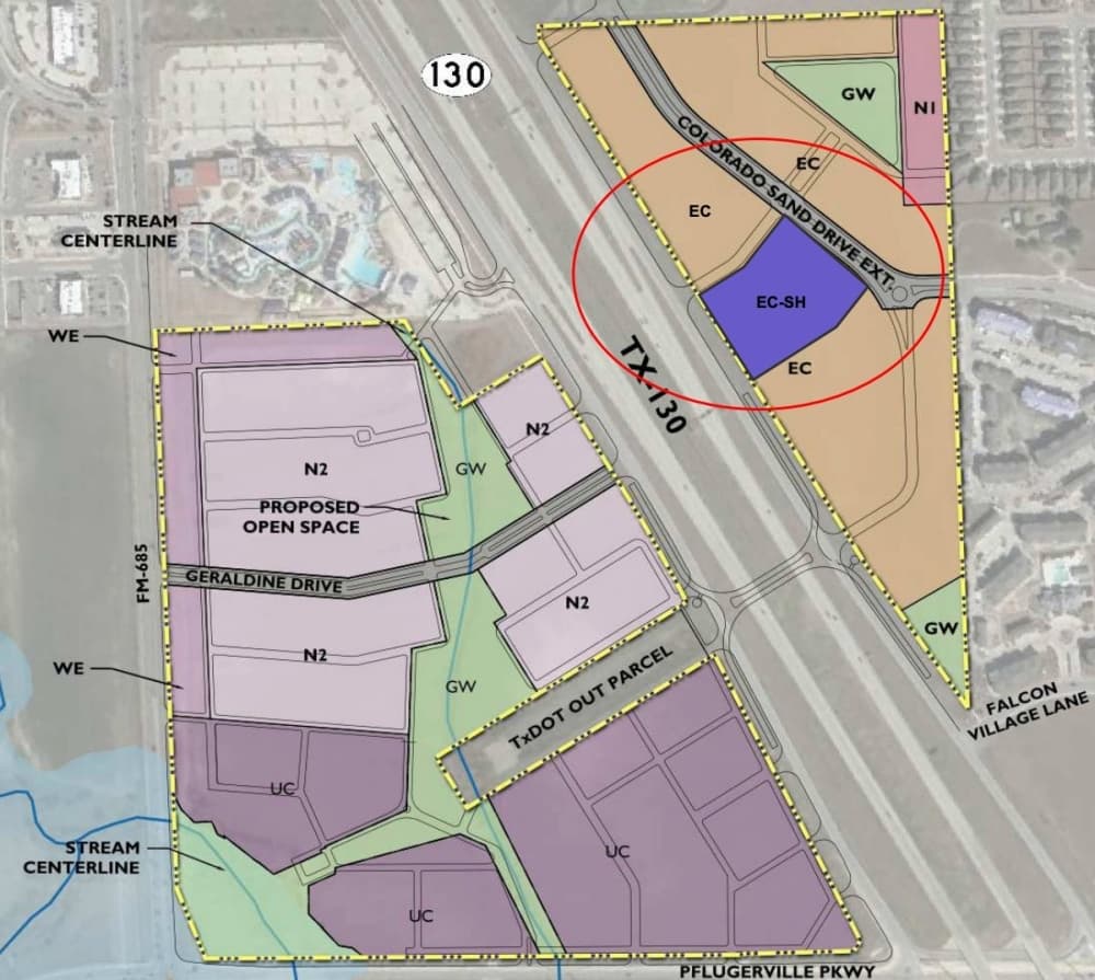 The amended NorthPointe PUD includes 5.3 acres designated for senior housing. (Courtesy city of Pflugerville)