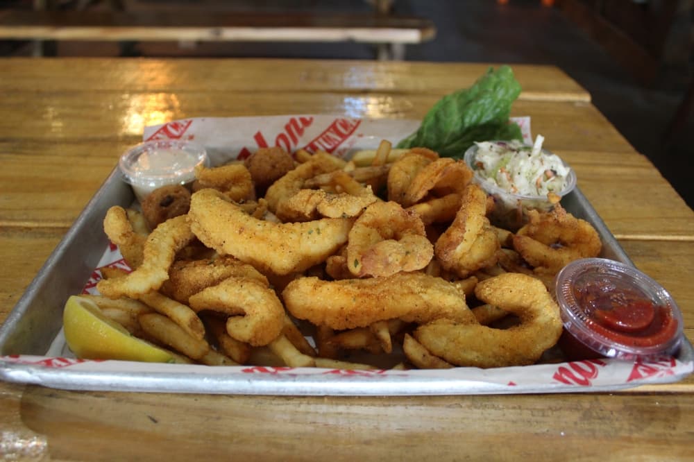 Hackberry Special Platter ($21.99) includes fried seafood and is named after a town in Louisiana where fish is plentiful.
