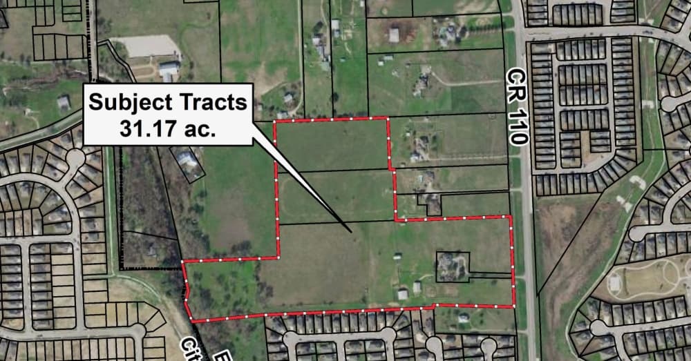 Round Rock officials approve annexation, rezoning of 31.17 acres near CR 110 to PUD