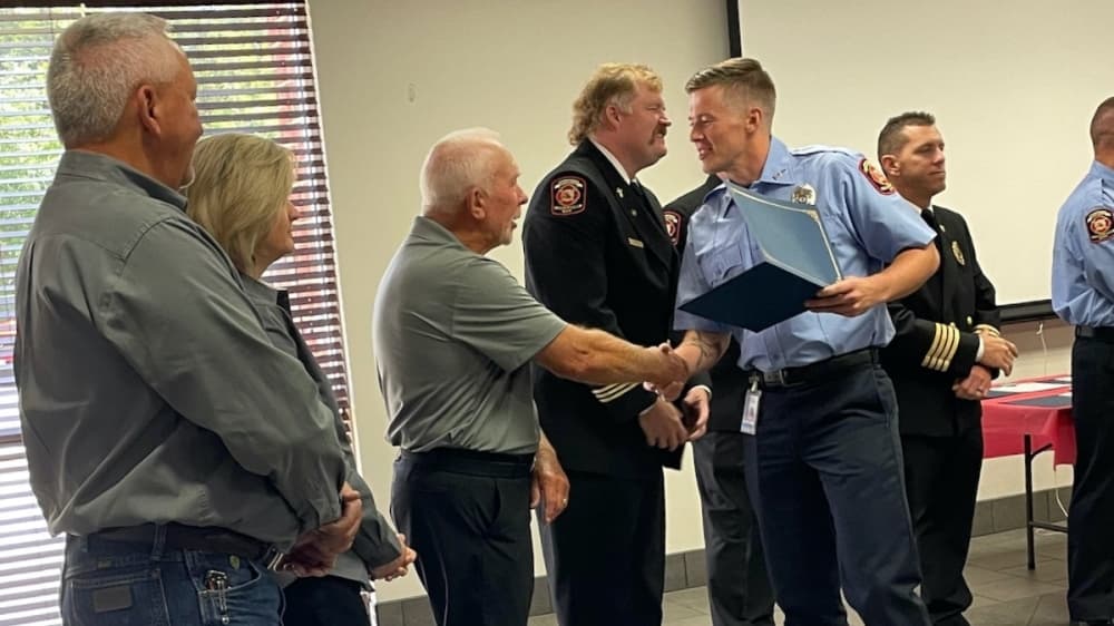 Montgomery County Emergency Services District No. 10, which serves the Magnolia area, held a graduation ceremony April 29 as 12 full-time firefighters joined the department. (Courtesy Ross Winkler)