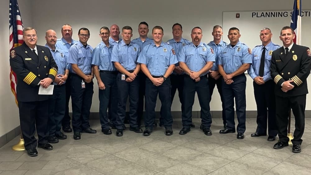 Montgomery County Emergency Services District No. 10, which serves the Magnolia area, held a graduation ceremony April 29 as 12 full-time firefighters joined the department. (Courtesy Ross Winkler)