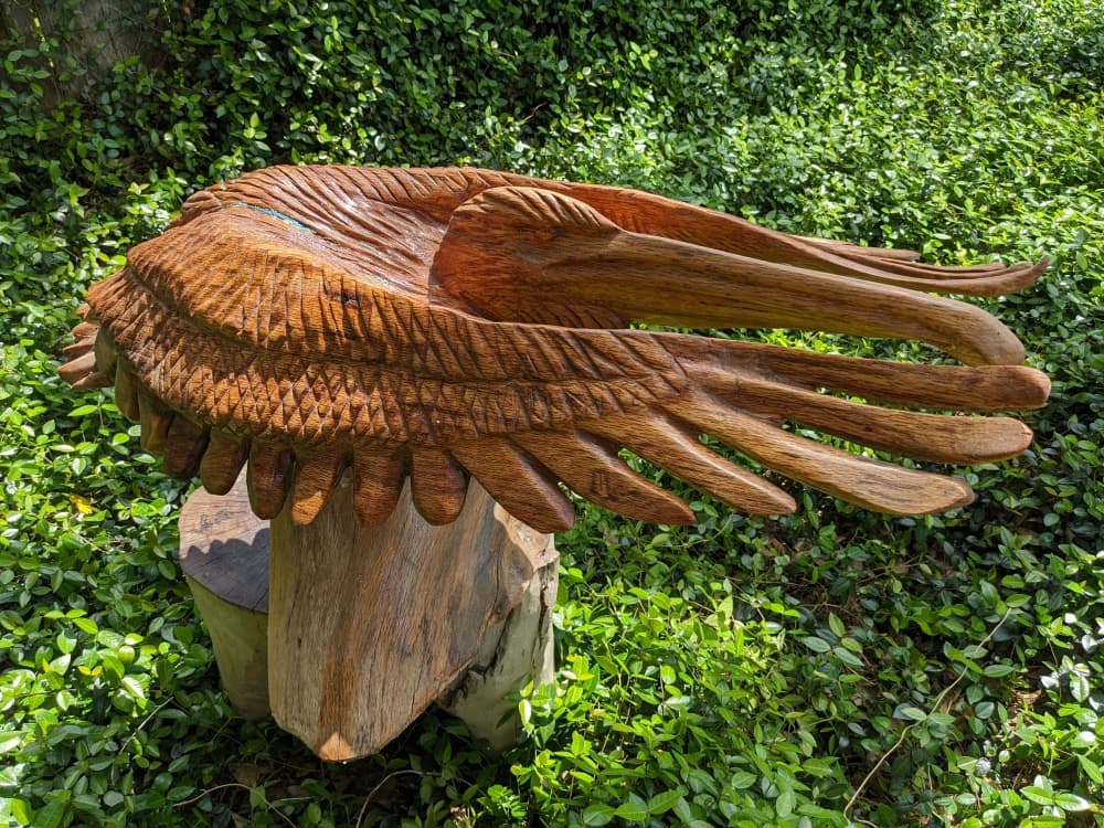 This piece showing a bird in flight is called "Breaststroke." (Jake Magee/Community Impact Newspaper)
