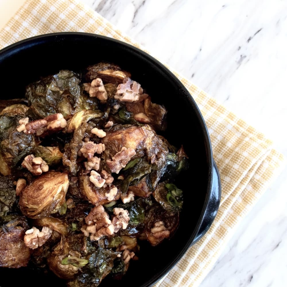 Honey Sriracha Brussel Sprouts served with honey pecans and scallions, $10. (Courtesy Goodfolks)