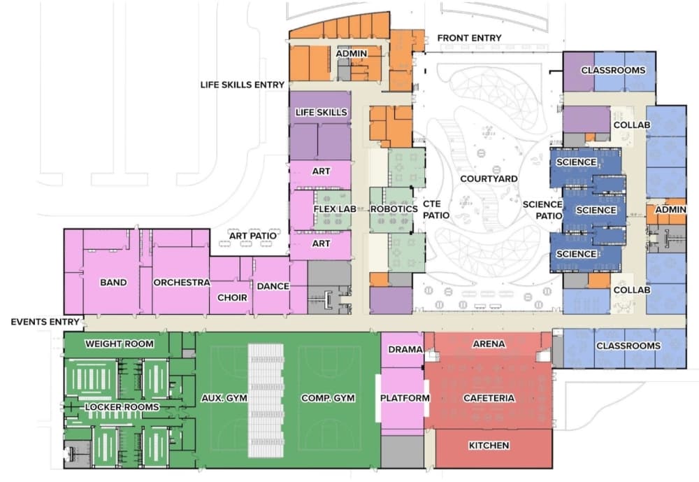 Middle school 3 first floor floor plan