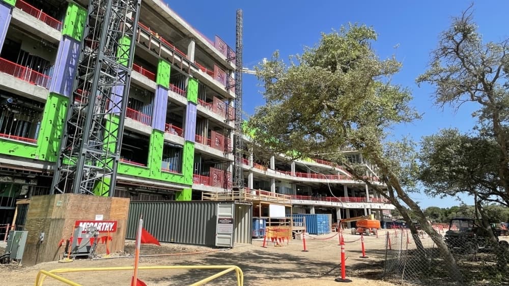 The hospital is expected to open in February 2024. (Claire Shoop/Community Impact Newspaper)