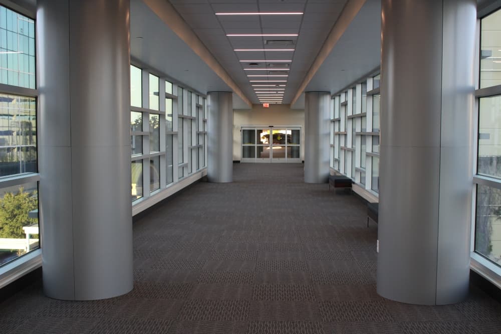 Among the additions for the South Tower is a skybridge connecting the expansion to its neighboring parking garage. (Andrew Christman/Community Impact Newspaper)
