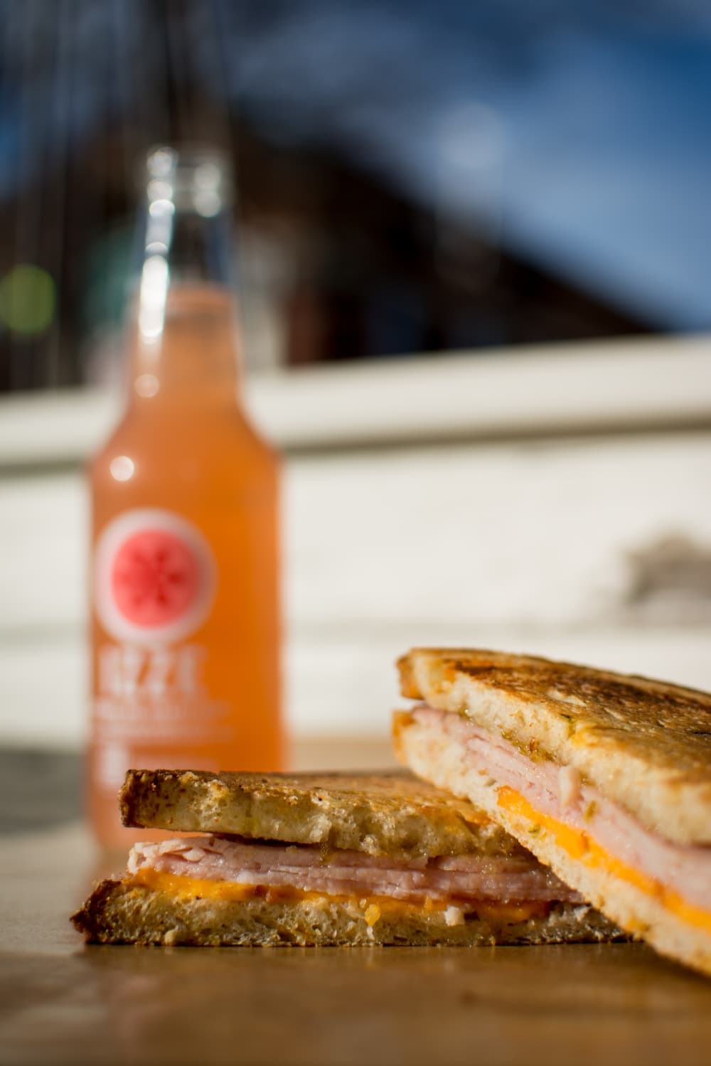 The hickory-smoked ham sandwich ($10.50) is served with cheddar, jalapeno peach jelly and jalapeno cheddar. (Courtesy Melinda Ortley)
