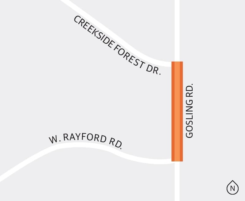 Construction continues on Gosling Road Segment 3