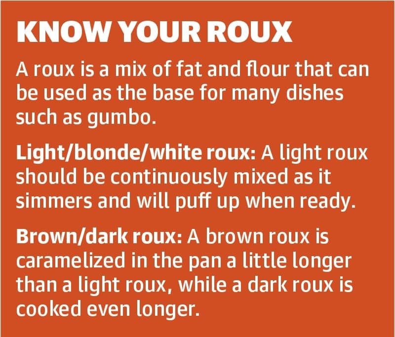 A roux is a mix of fat and flour that can be used as the base for many dishes such as gumbo. (Ronald Winters/Community Impact Newspaper) 