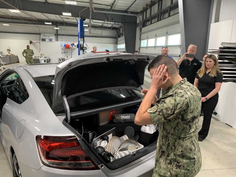 Navy sailor receives vehicle